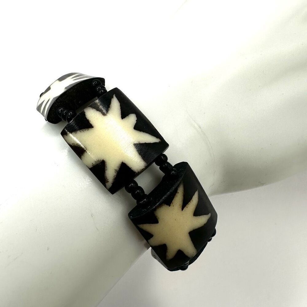 African bone star bracelet